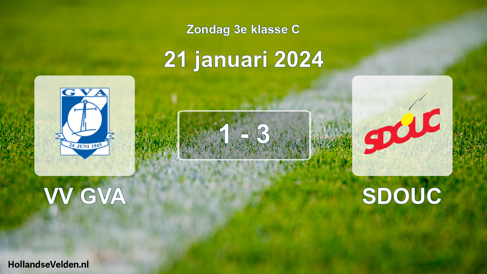 Total number of matches played: VV GVA - SDOUC 1 - 3 (21 January 2024)
