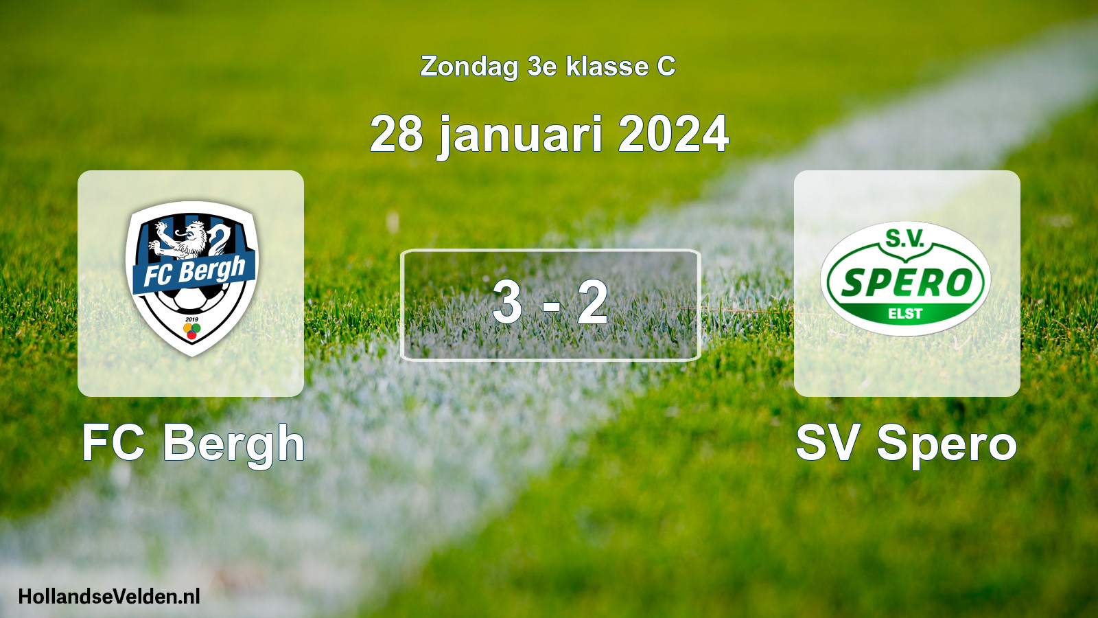 Total number of matches played: FC Bergh - SV Spero 3 - 2 (28 January 2024)