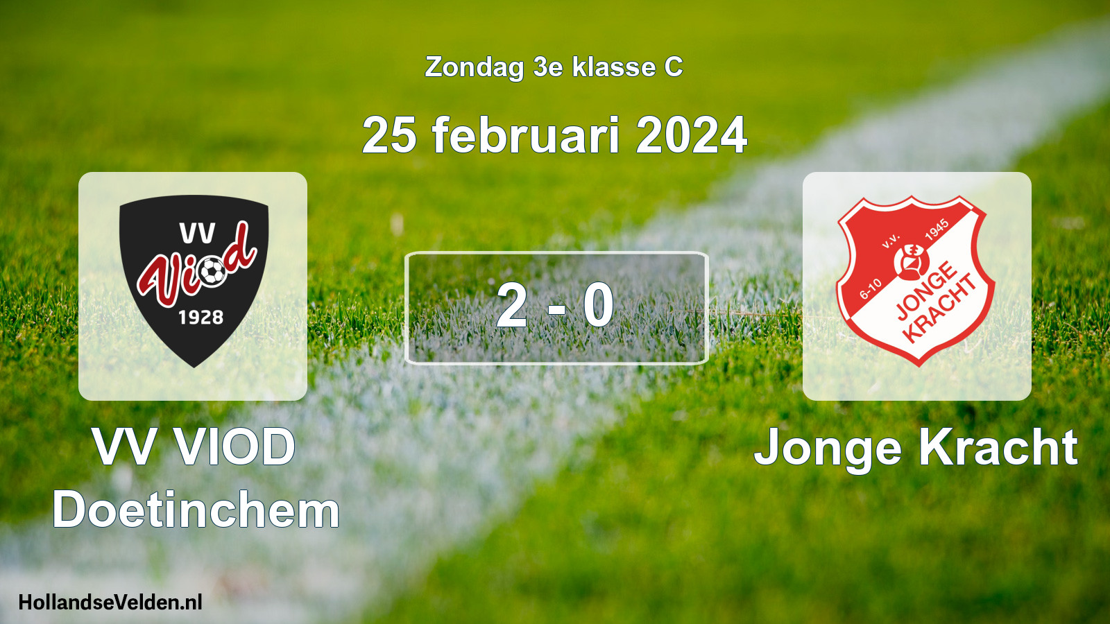 Total number of matches played: VV VIOD Doetinchem - Jonge Kracht 2 - 0 (25 February 2024)