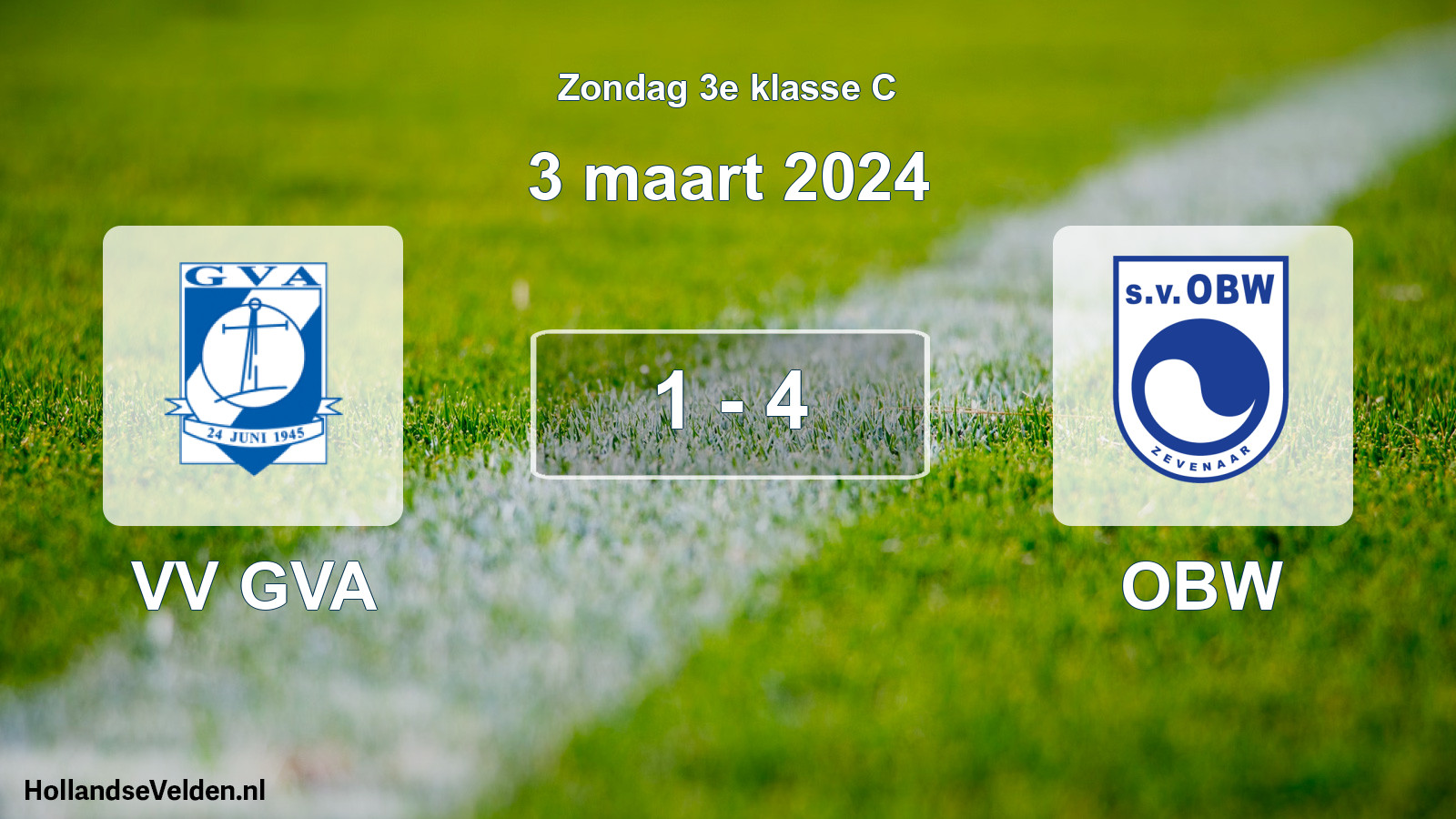 Total number of matches played: VV GVA - OBW 1 - 4 (3 March 2024)