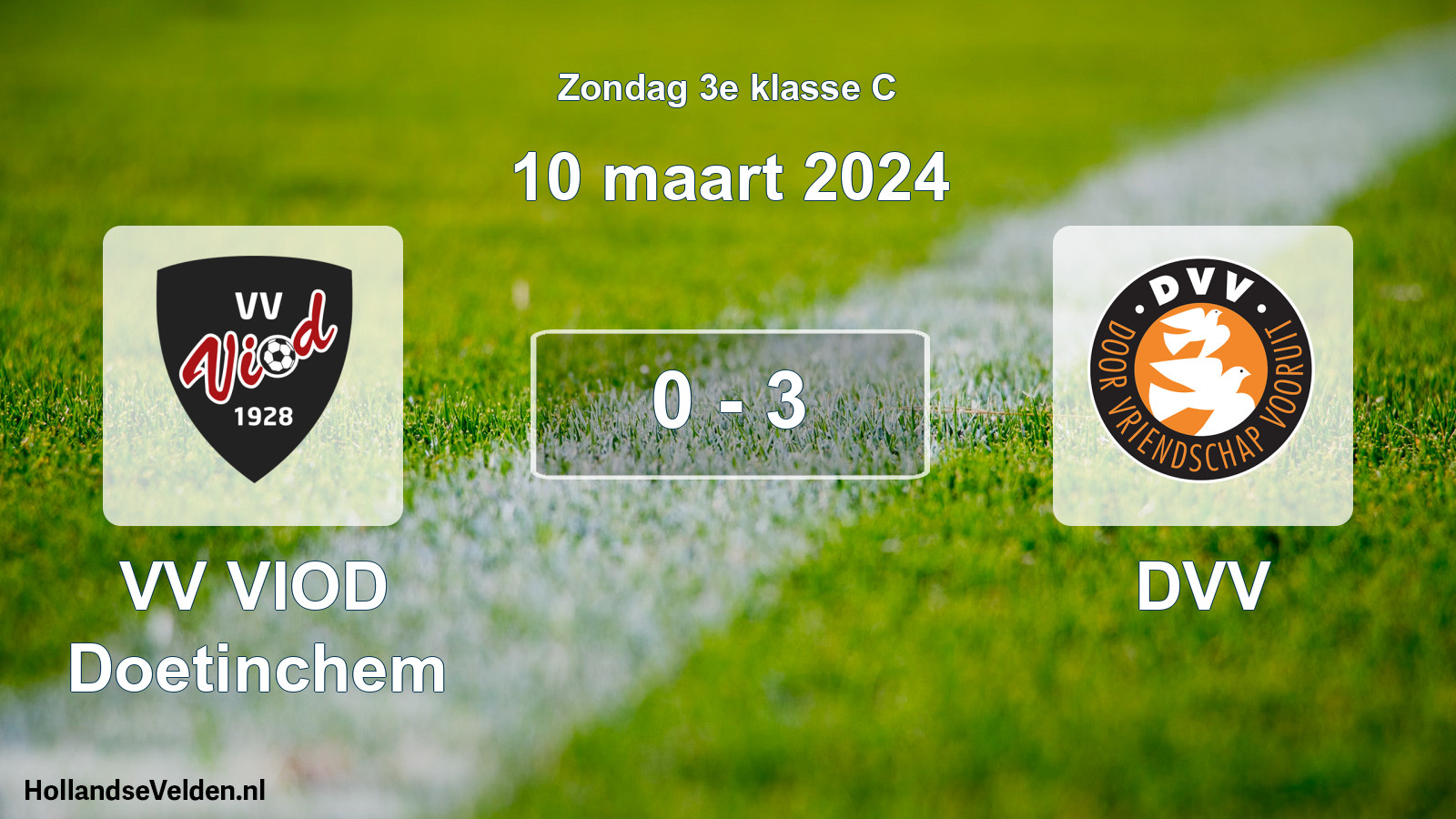 Total number of matches played: VV VIOD Doetinchem - DVV 0 - 3 (10 March 2024)