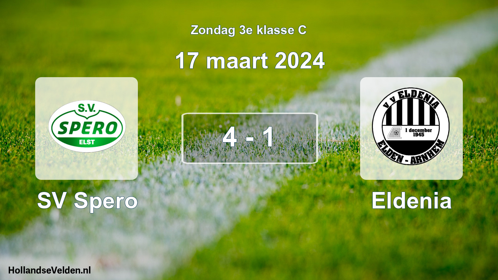 Total number of matches played: SV Spero - Eldenia 4 - 1 (17 March 2024)