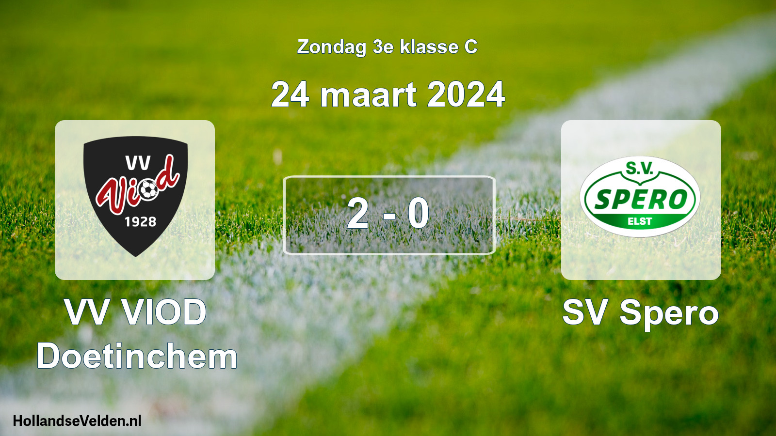 Total number of matches played: VV VIOD Doetinchem - SV Spero 2 - 0 (24 March 2024)