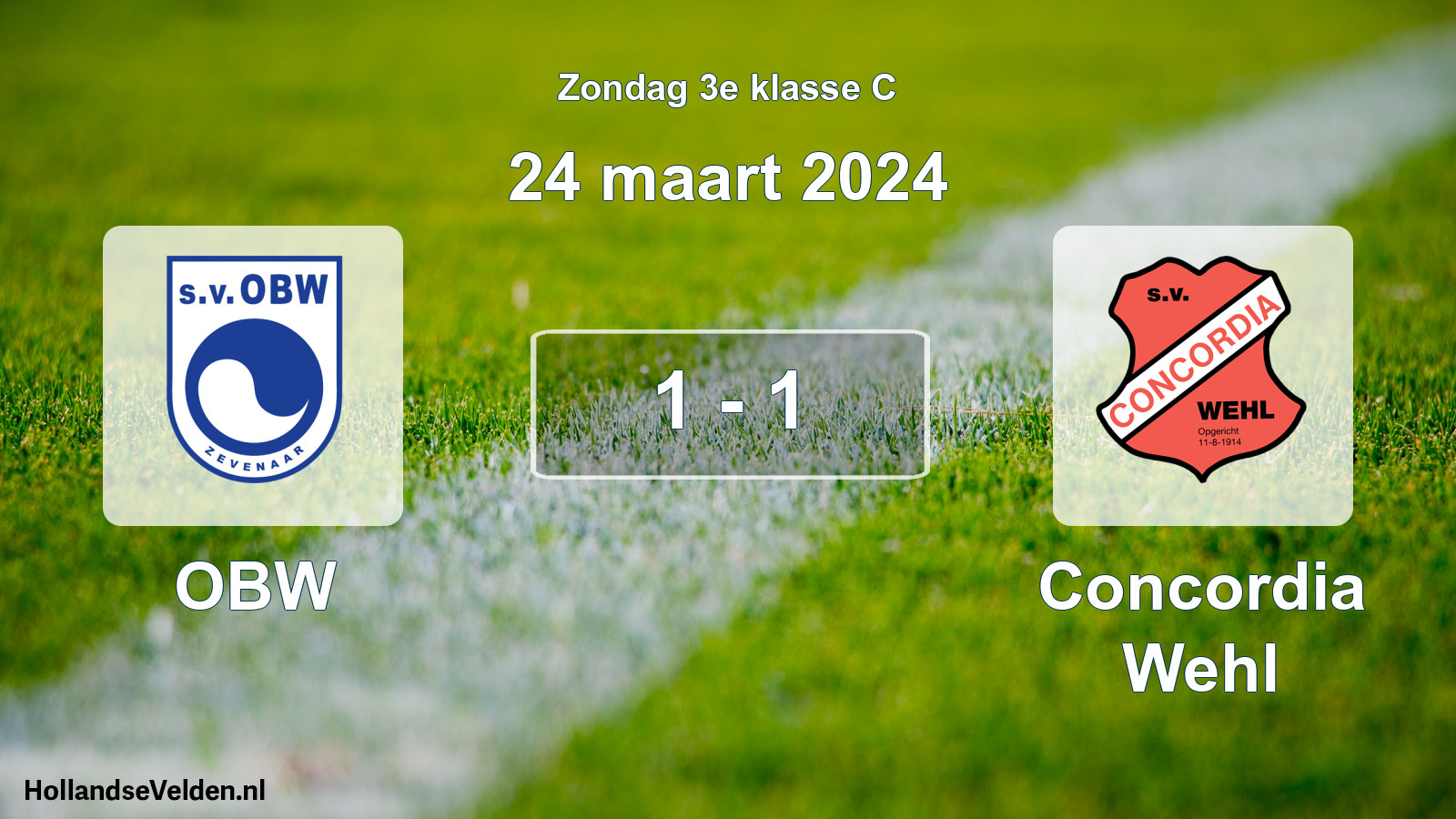 Total number of matches played: OBW - Concordia Wehl 1 - 1 (24 March 2024)