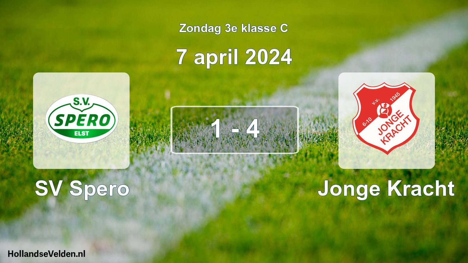Total number of matches played: SV Spero - Jonge Kracht 1 - 4 (7 April 2024)