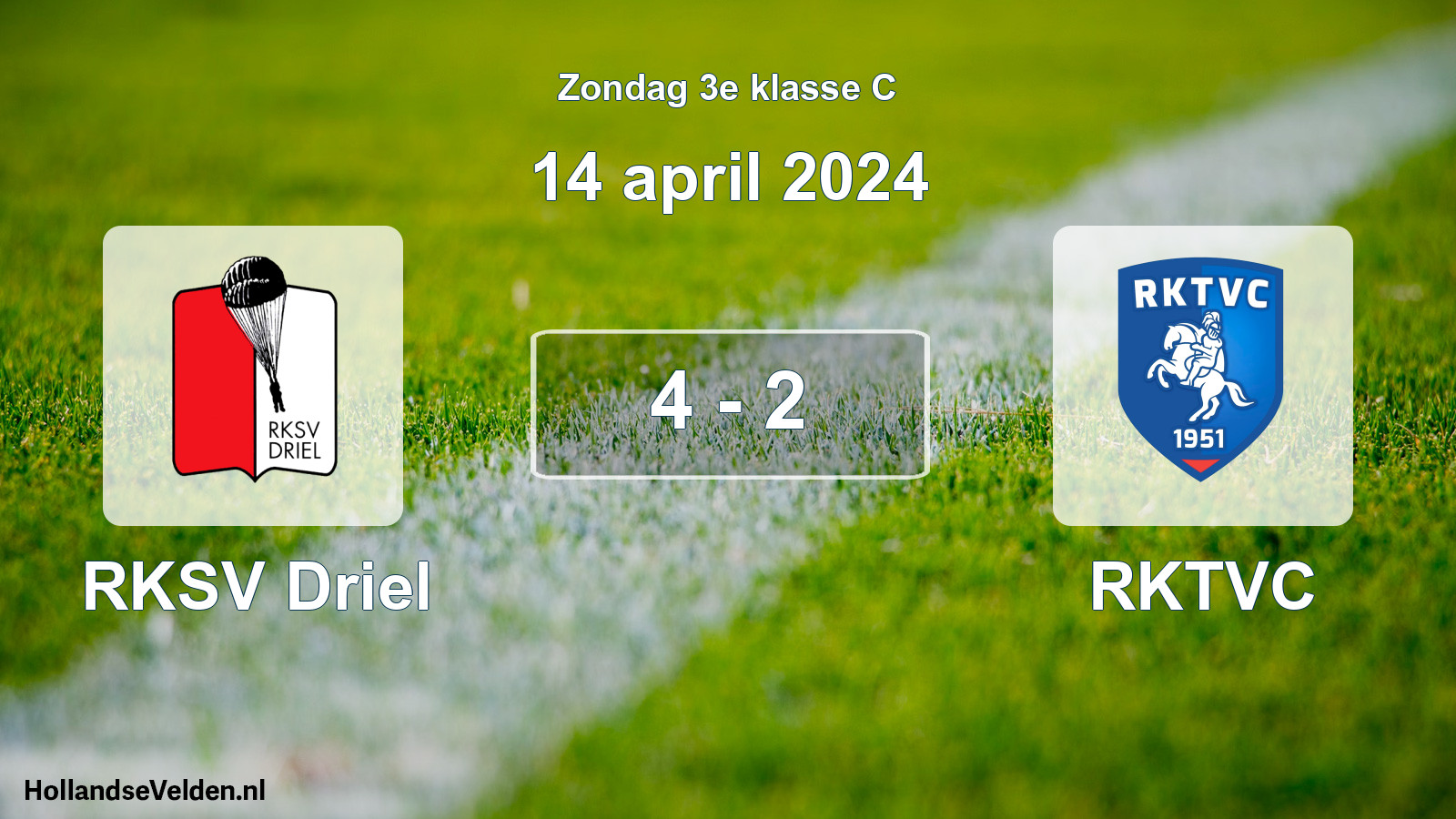 Total number of matches played: RKSV Driel - RKTVC 4 - 2 (14 April 2024)