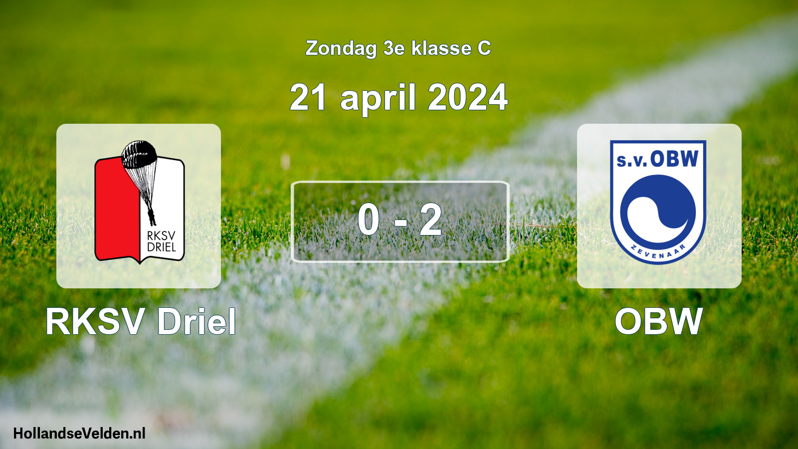 Total number of matches played: RKSV Driel - OBW 0 - 2 (21 April 2024)