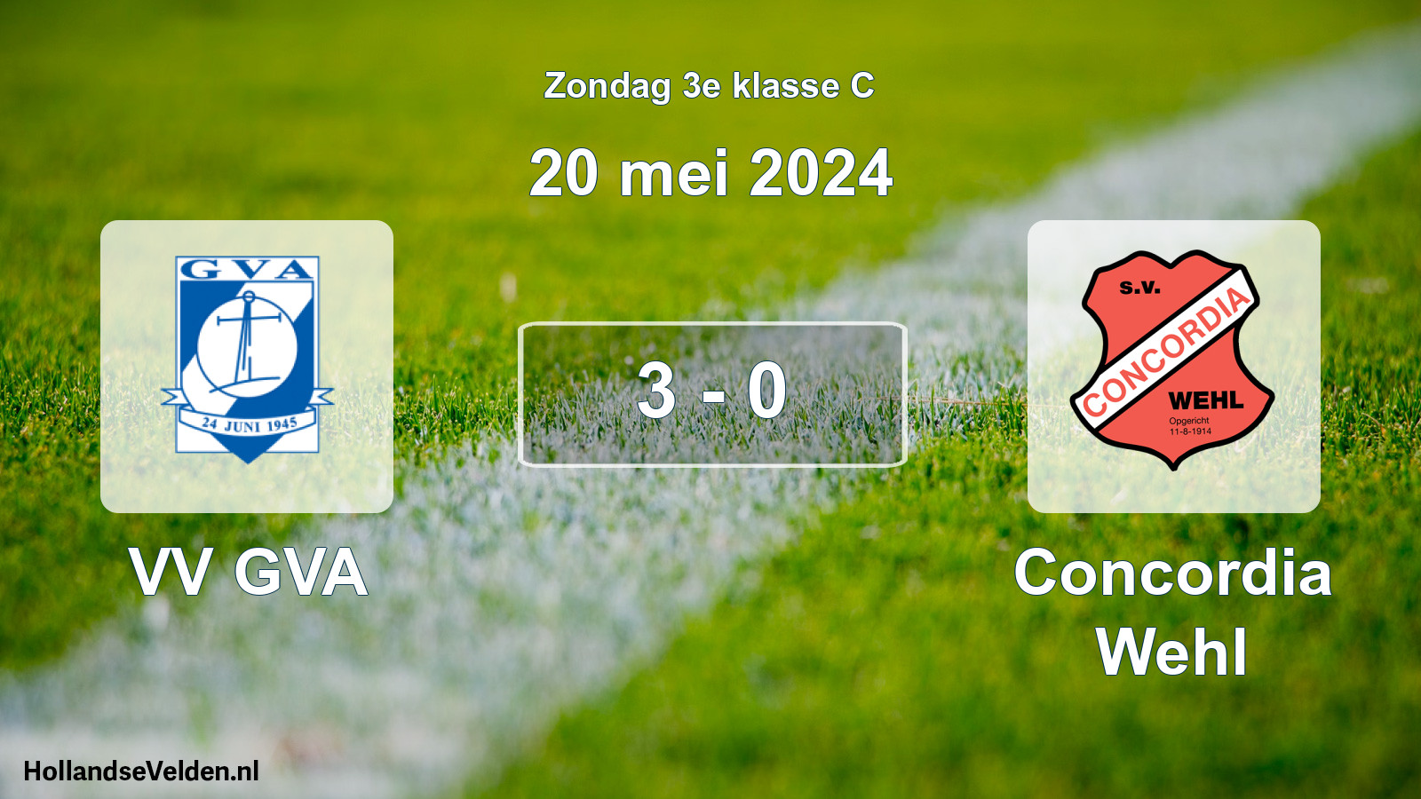 Total number of matches played: VV GVA - Concordia Wehl 3 - 0 (20 May 2024)