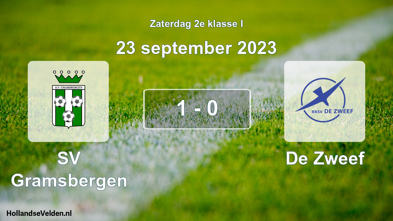 Total number of matches played: SV Gramsbergen - De Zweef 1 - 0 (23 September 2023)