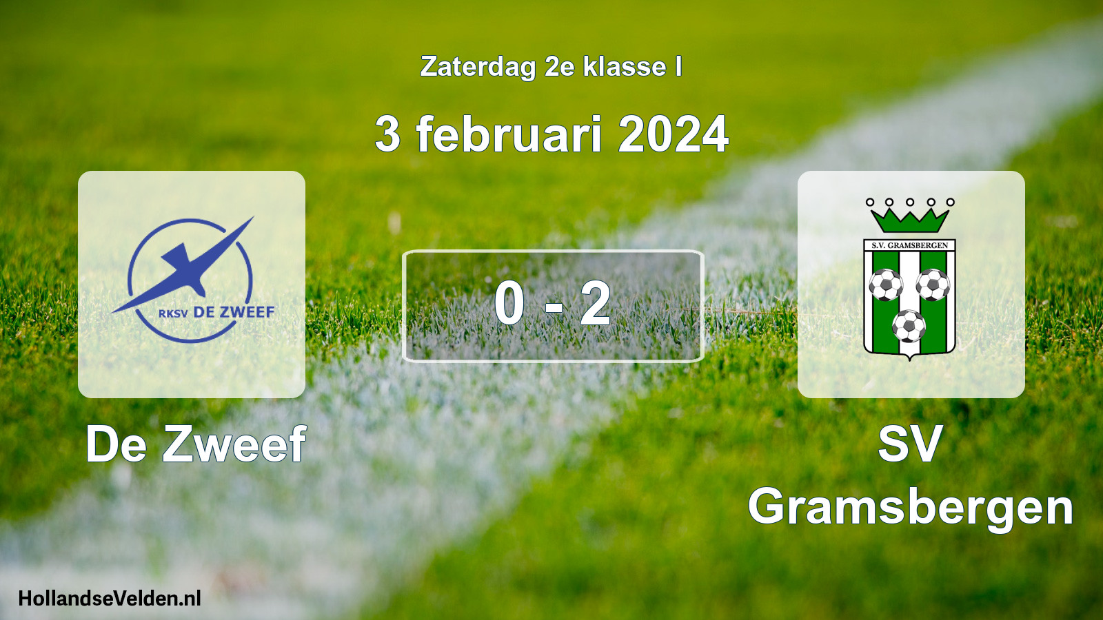 Total number of matches played: De Zweef - SV Gramsbergen 0 - 2 (3 February 2024)