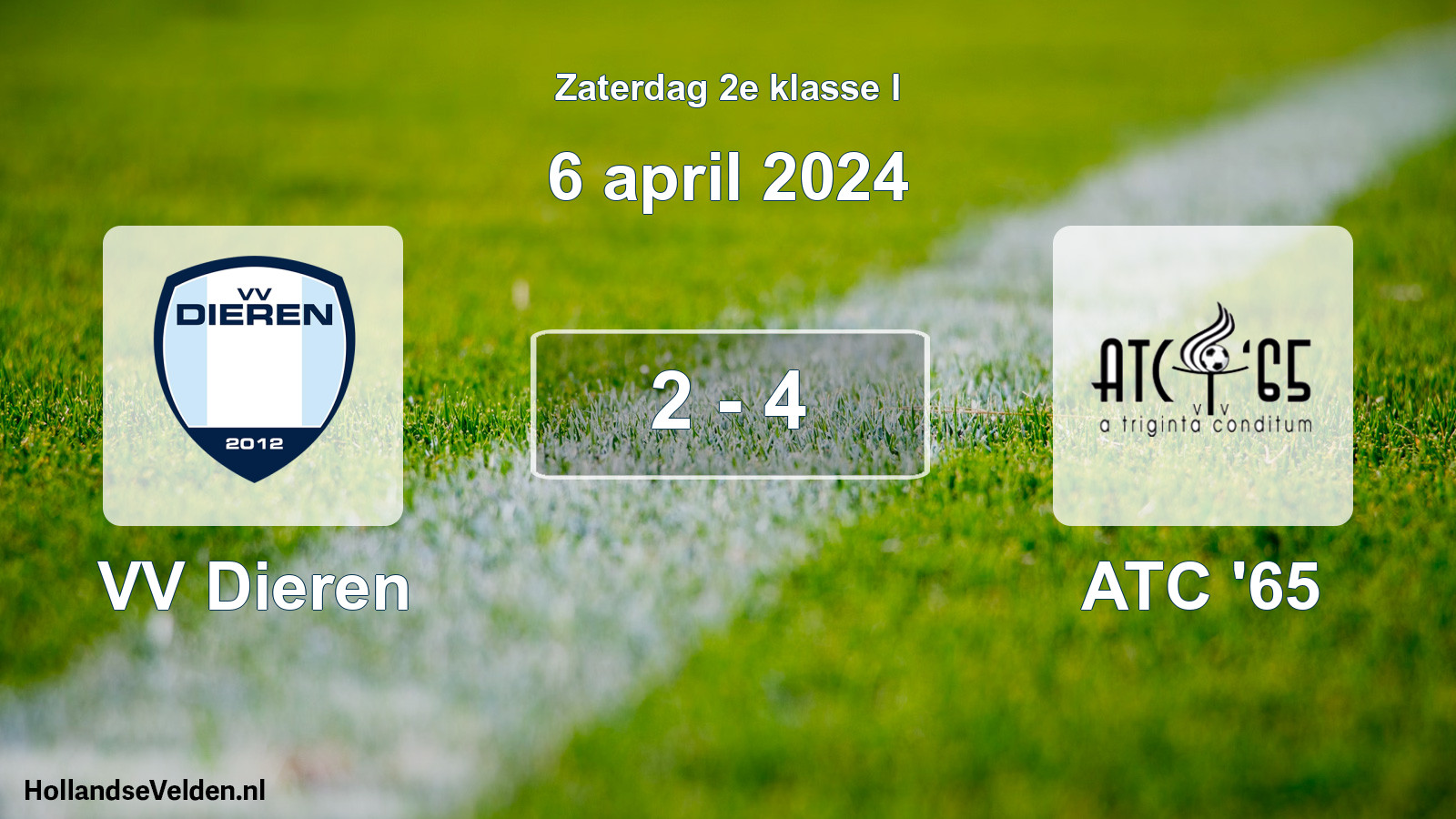 Total number of matches played: VV Dieren - ATC '65 2 - 4 (6 April 2024)