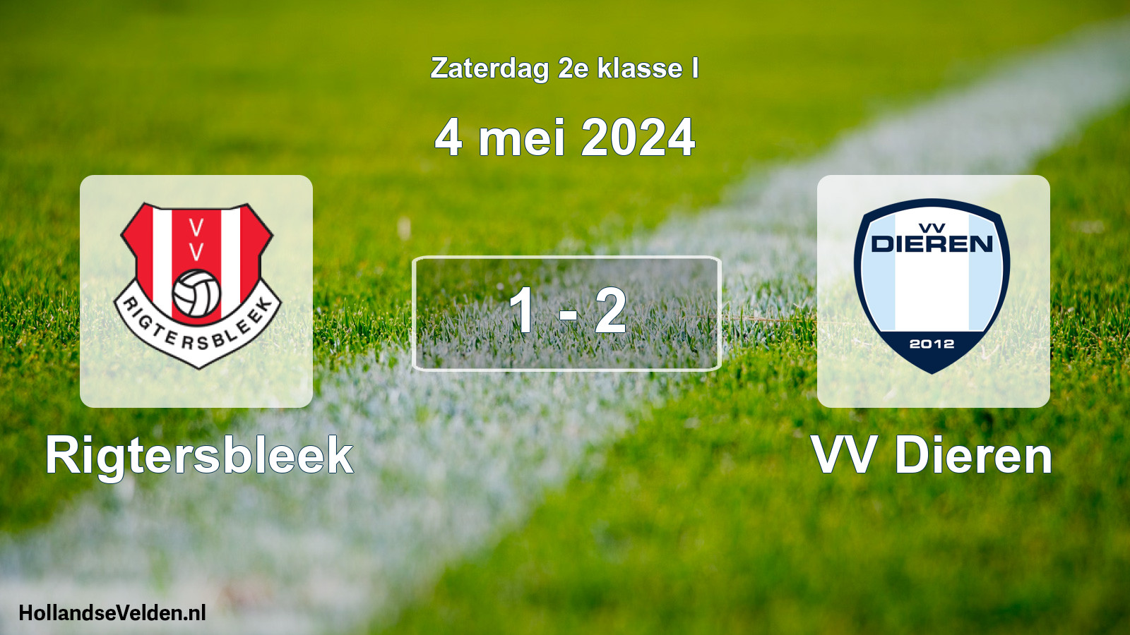 Total number of matches played: Rigtersbleek - VV Dieren 1 - 2 (4 May 2024)