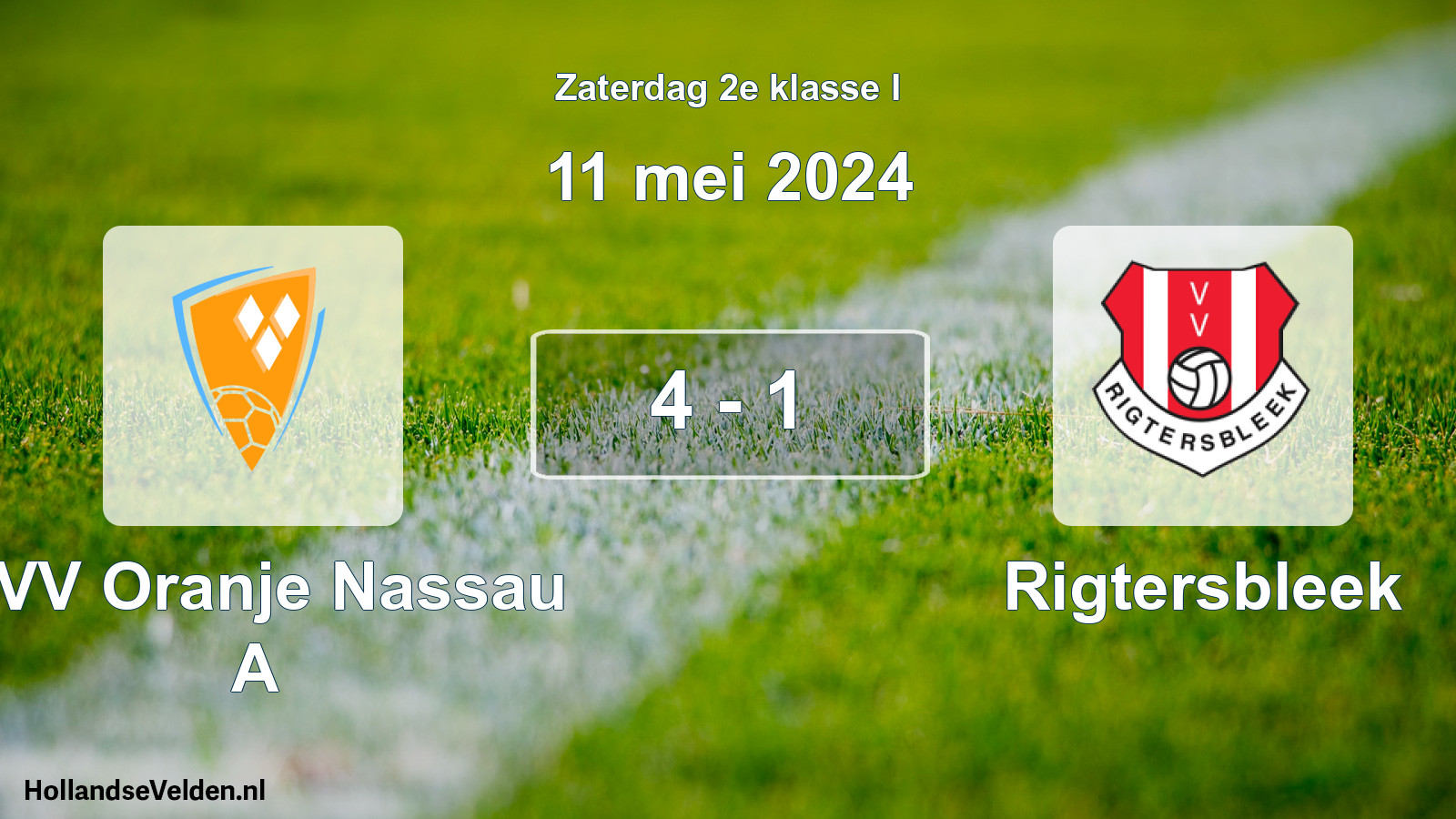 Total number of matches played: CVV Oranje Nassau A - Rigtersbleek 4 - 1 (11 May 2024)