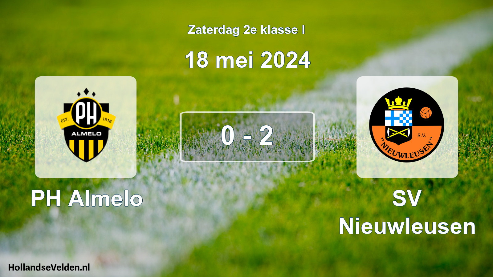 Total number of matches played: PH Almelo - SV Nieuwleusen 0 - 2 (18 May 2024)