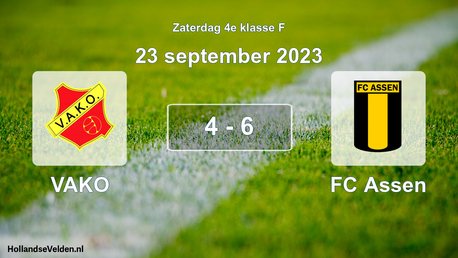 Total number of matches played: VAKO - FC Assen 4 - 6 (23 September 2023)