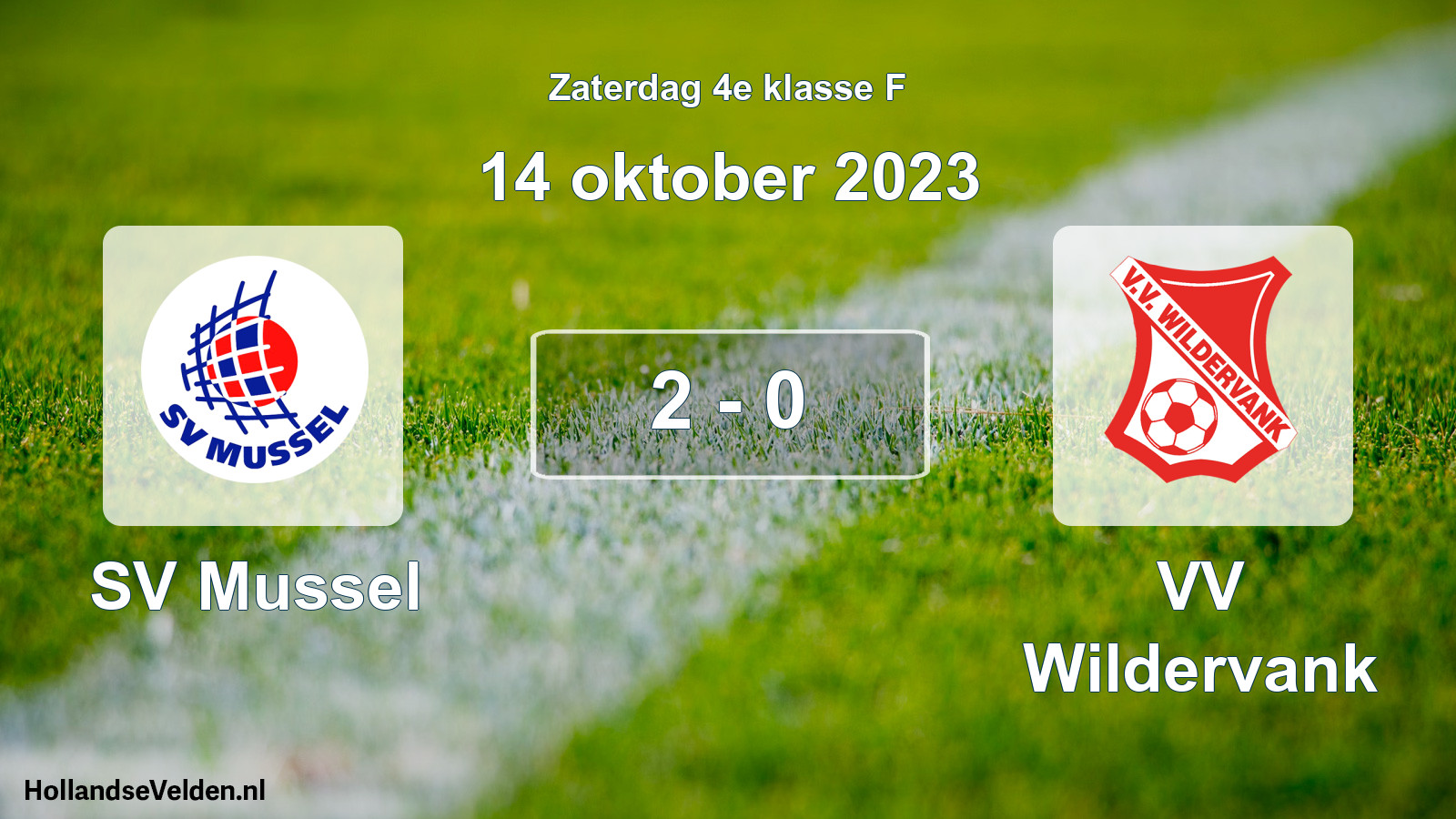 Total number of matches played: SV Mussel - VV Wildervank 2 - 0 (14 October 2023)