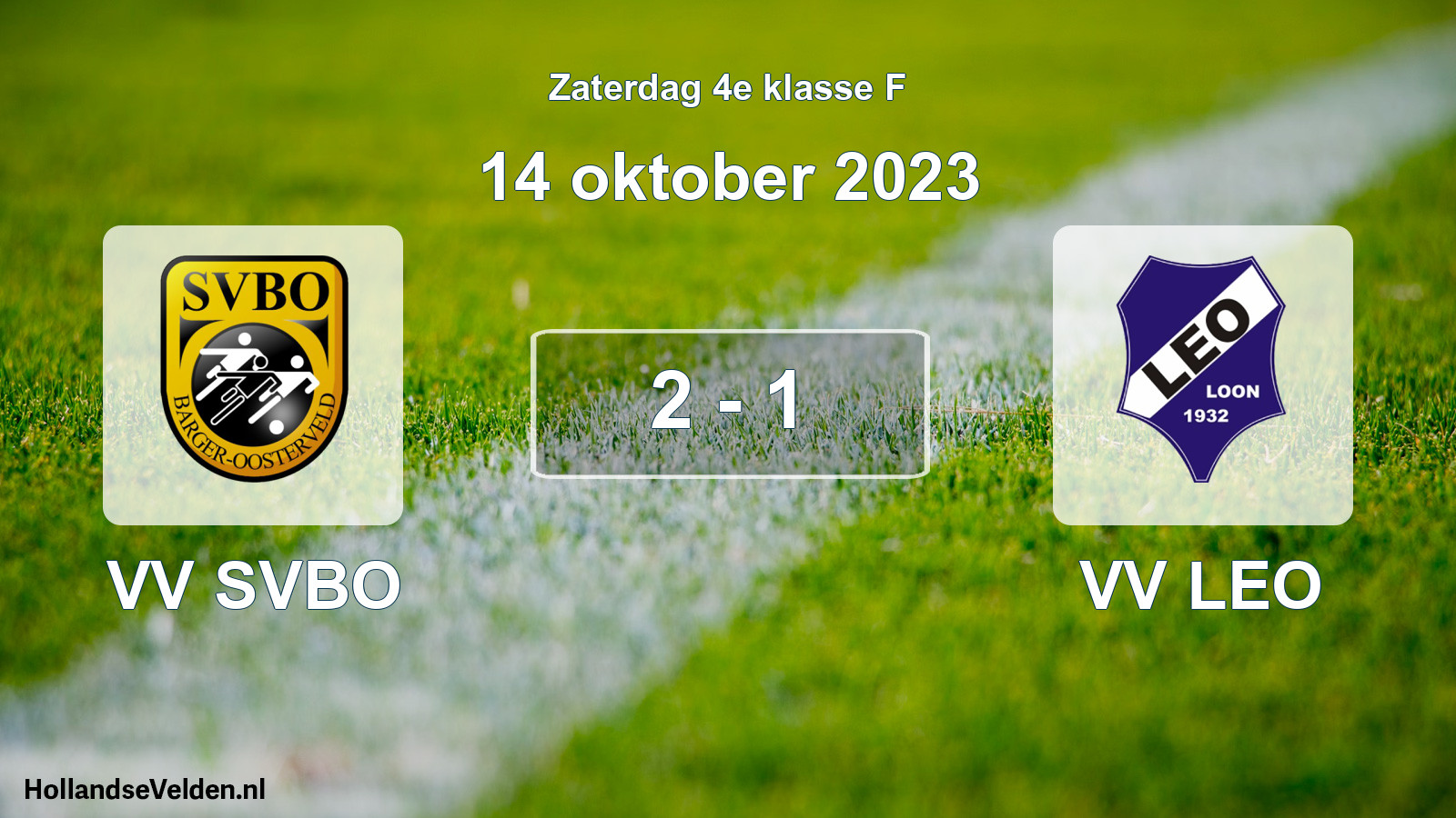 Total number of matches played: VV SVBO - VV LEO 2 - 1 (14 October 2023)