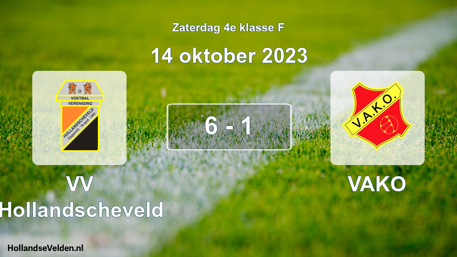 Total number of matches played: VV Hollandscheveld - VAKO 6 - 1 (14 October 2023)