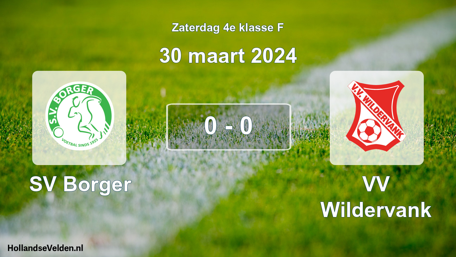 Total number of matches played: SV Borger - VV Wildervank 0 - 0 (30 March 2024)