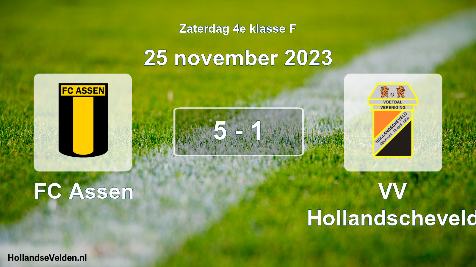 Total number of matches played: FC Assen - VV Hollandscheveld 5 - 1 (25 November 2023)