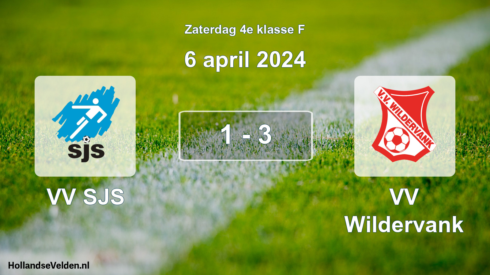 Total number of matches played: VV SJS - VV Wildervank 1 - 3 (6 April 2024)