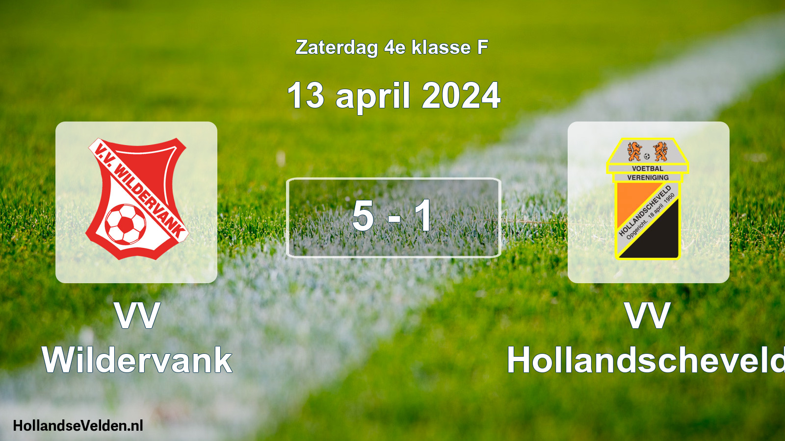 Total number of matches played: VV Wildervank - VV Hollandscheveld 5 - 1 (13 April 2024)