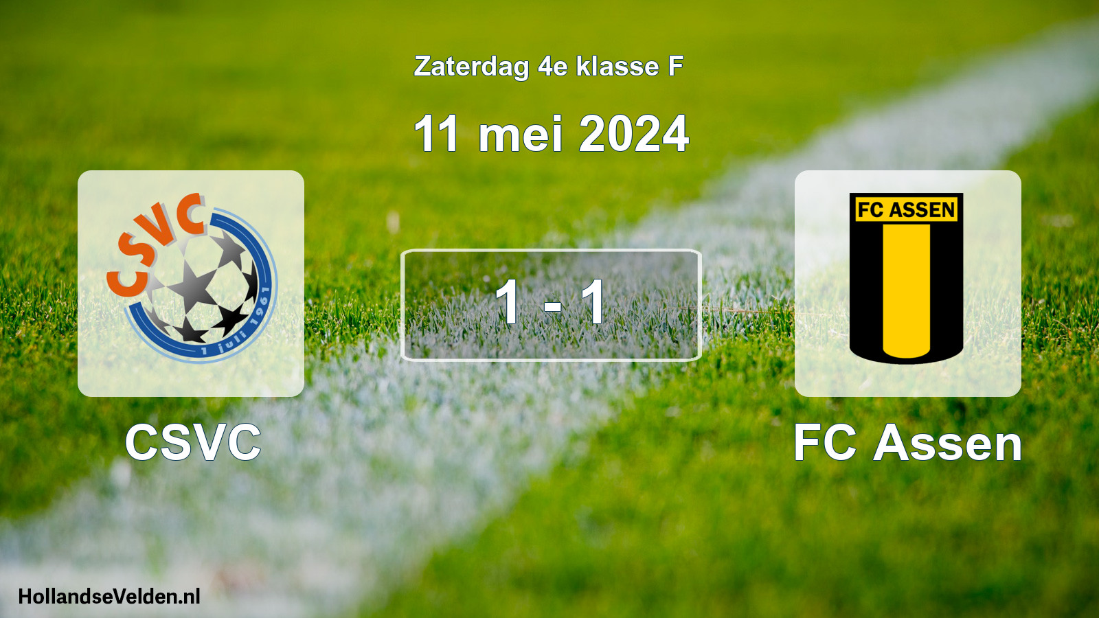 Total number of matches played: CSVC - FC Assen 1 - 1 (11 May 2024)
