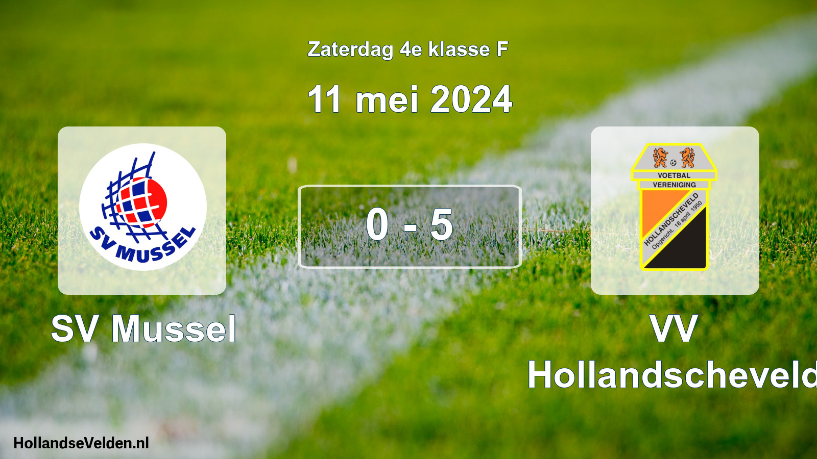Total number of matches played: SV Mussel - VV Hollandscheveld 0 - 5 (11 May 2024)