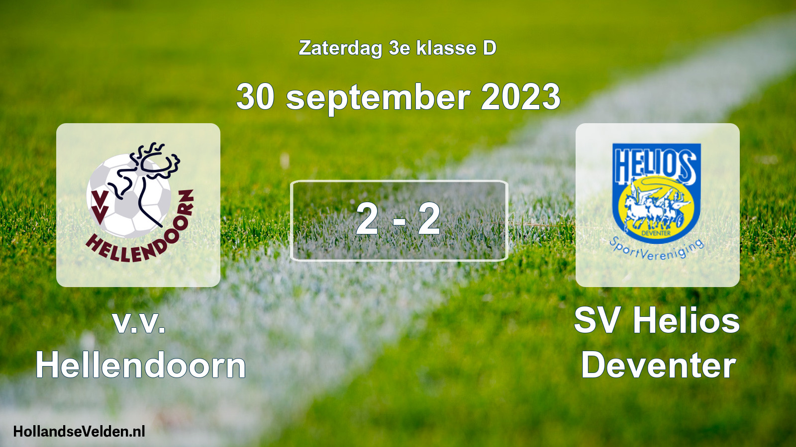 Total number of matches played: v.v. Hellendoorn - SV Helios Deventer 2 - 2 (30 September 2023)