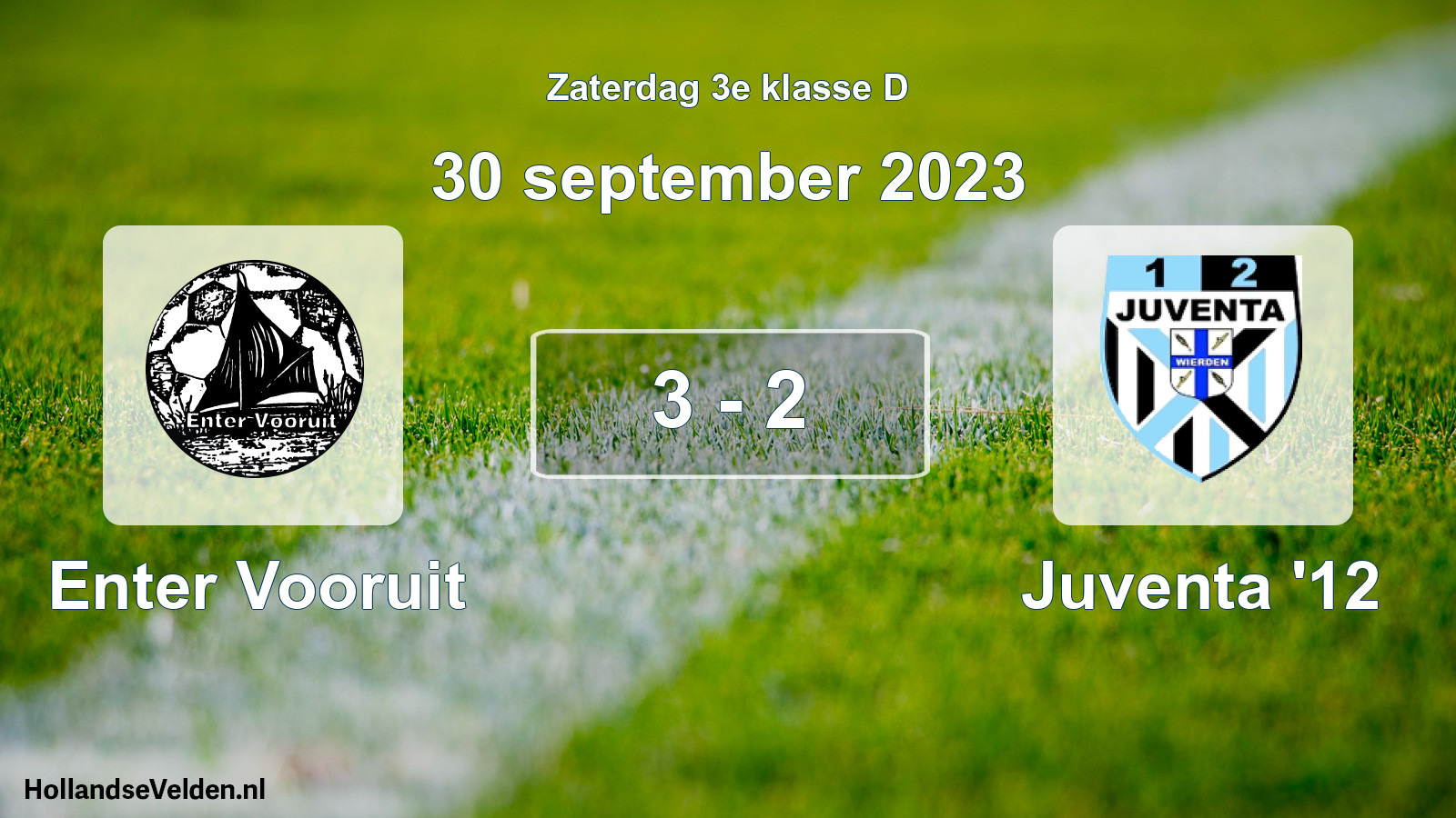 Total number of matches played: Enter Vooruit - Juventa '12 3 - 2 (30 September 2023)
