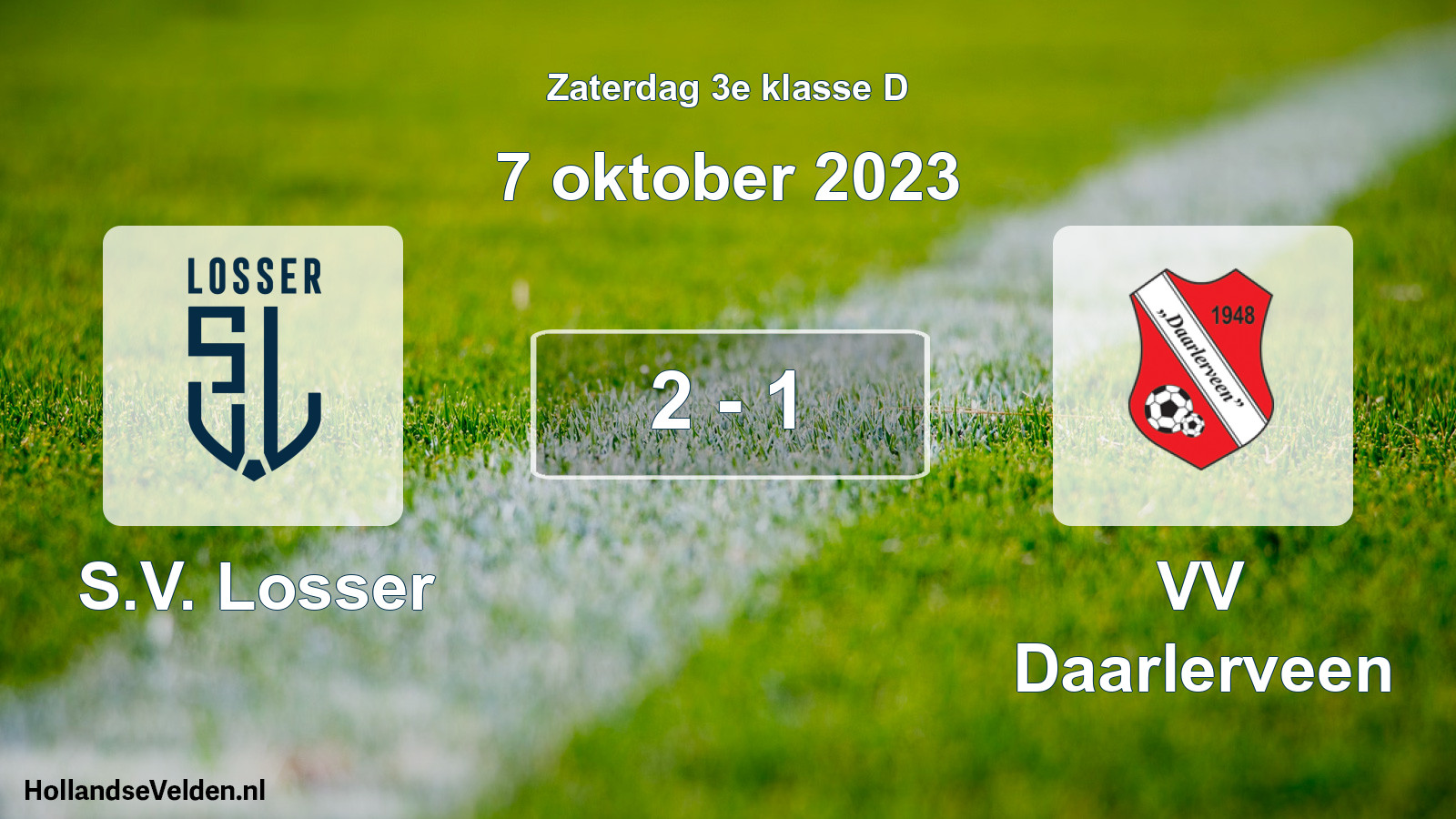 Total number of matches played: S.V. Losser - VV Daarlerveen 2 - 1 (7 October 2023)
