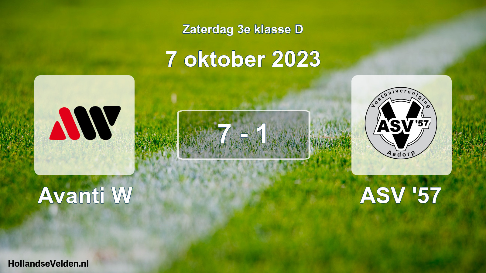 Total number of matches played: Avanti W - ASV '57 7 - 1 (7 October 2023)