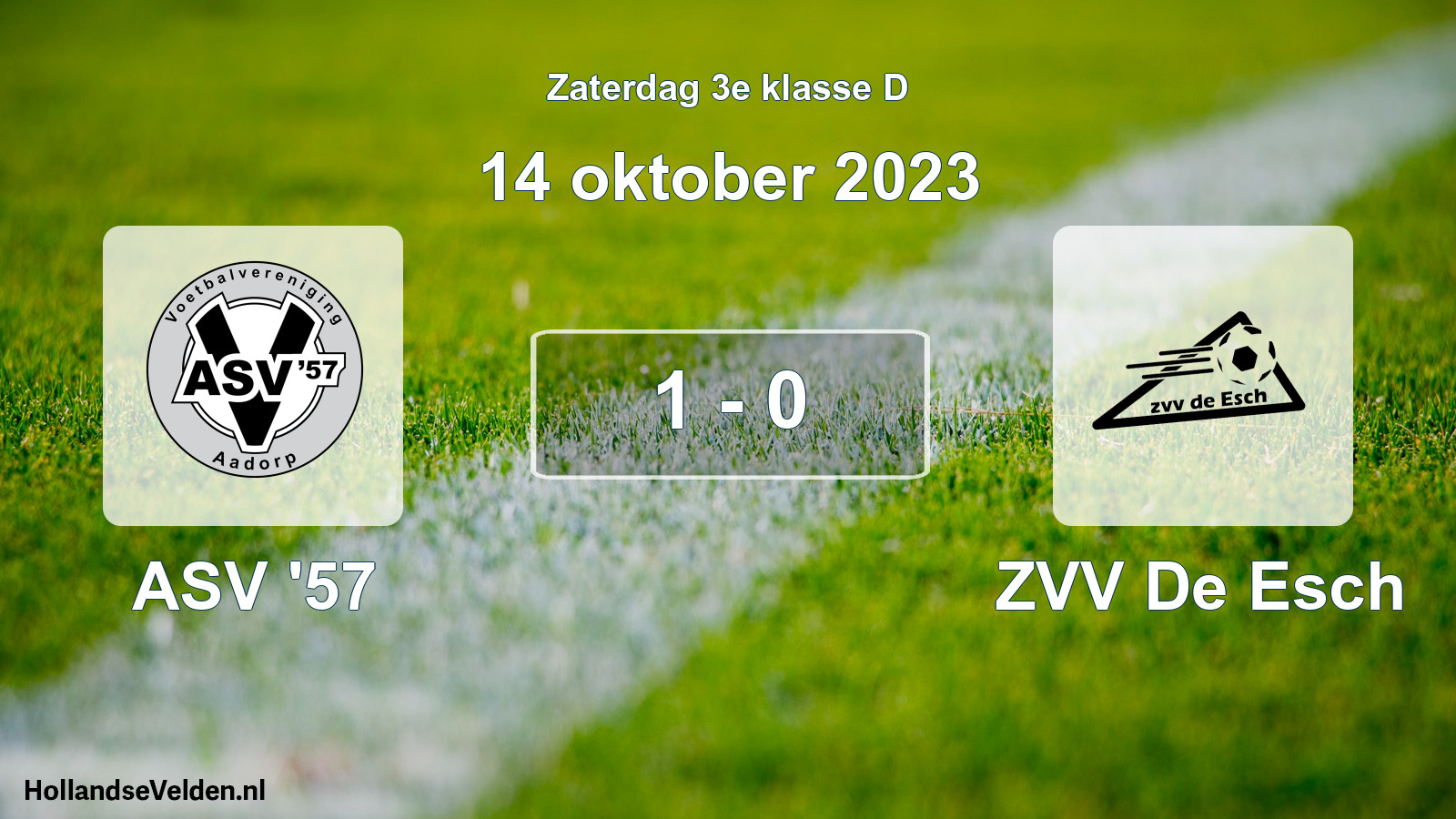 Total number of matches played: ASV '57 - ZVV De Esch 1 - 0 (14 October 2023)