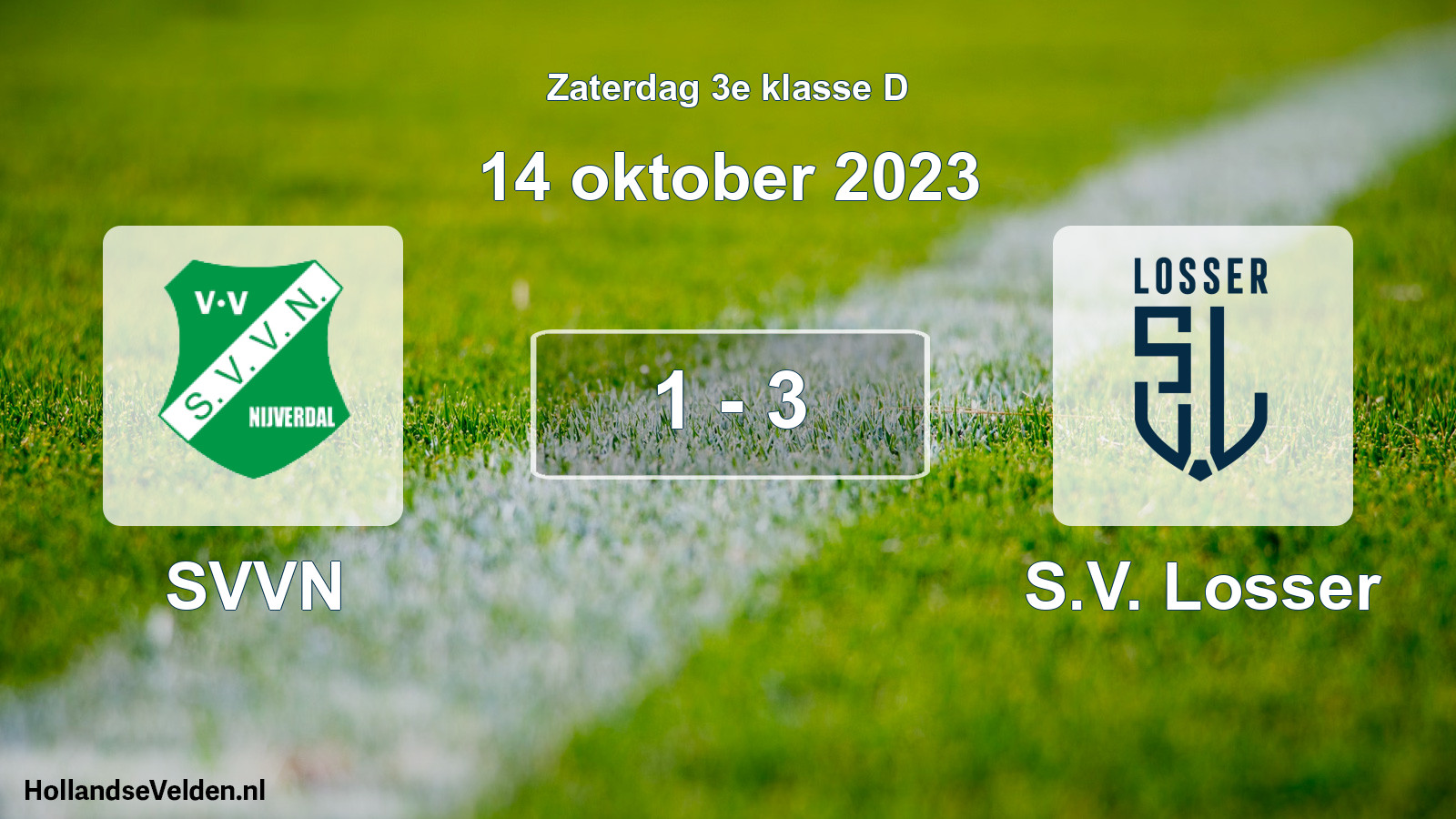 Total number of matches played: SVVN - S.V. Losser 1 - 3 (14 October 2023)