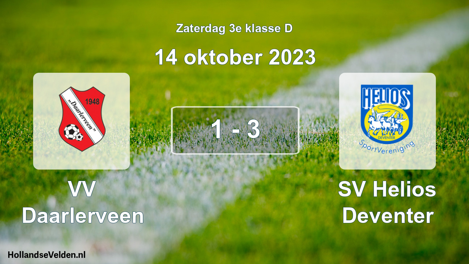 Total number of matches played: VV Daarlerveen - SV Helios Deventer 1 - 3 (14 October 2023)
