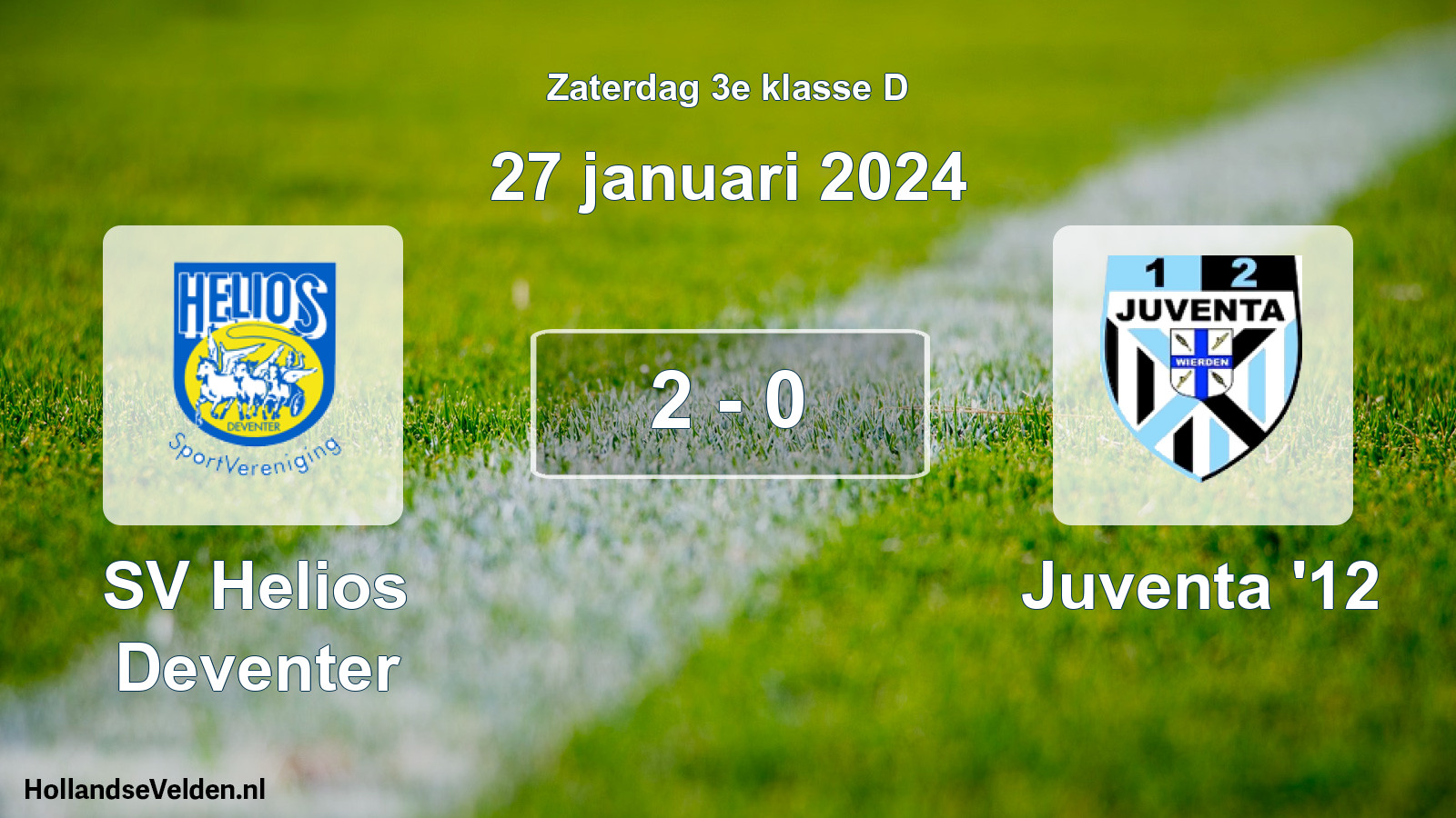 Total number of matches played: SV Helios Deventer - Juventa '12 2 - 0 (27 January 2024)
