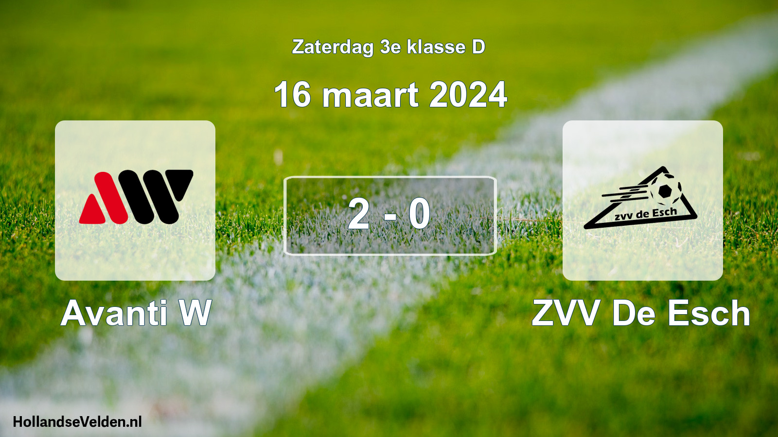 Total number of matches played: Avanti W - ZVV De Esch 2 - 0 (16 March 2024)