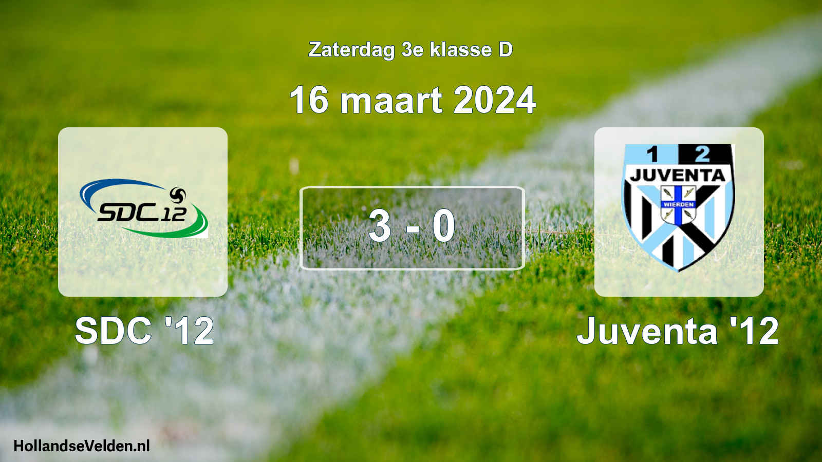 Total number of matches played: SDC '12 - Juventa '12 3 - 0 (16 March 2024)