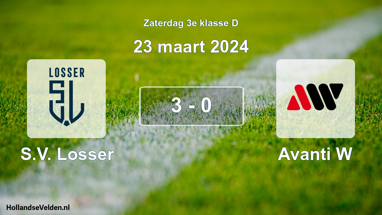 Total number of matches played: S.V. Losser - Avanti W 3 - 0 (23 March 2024)