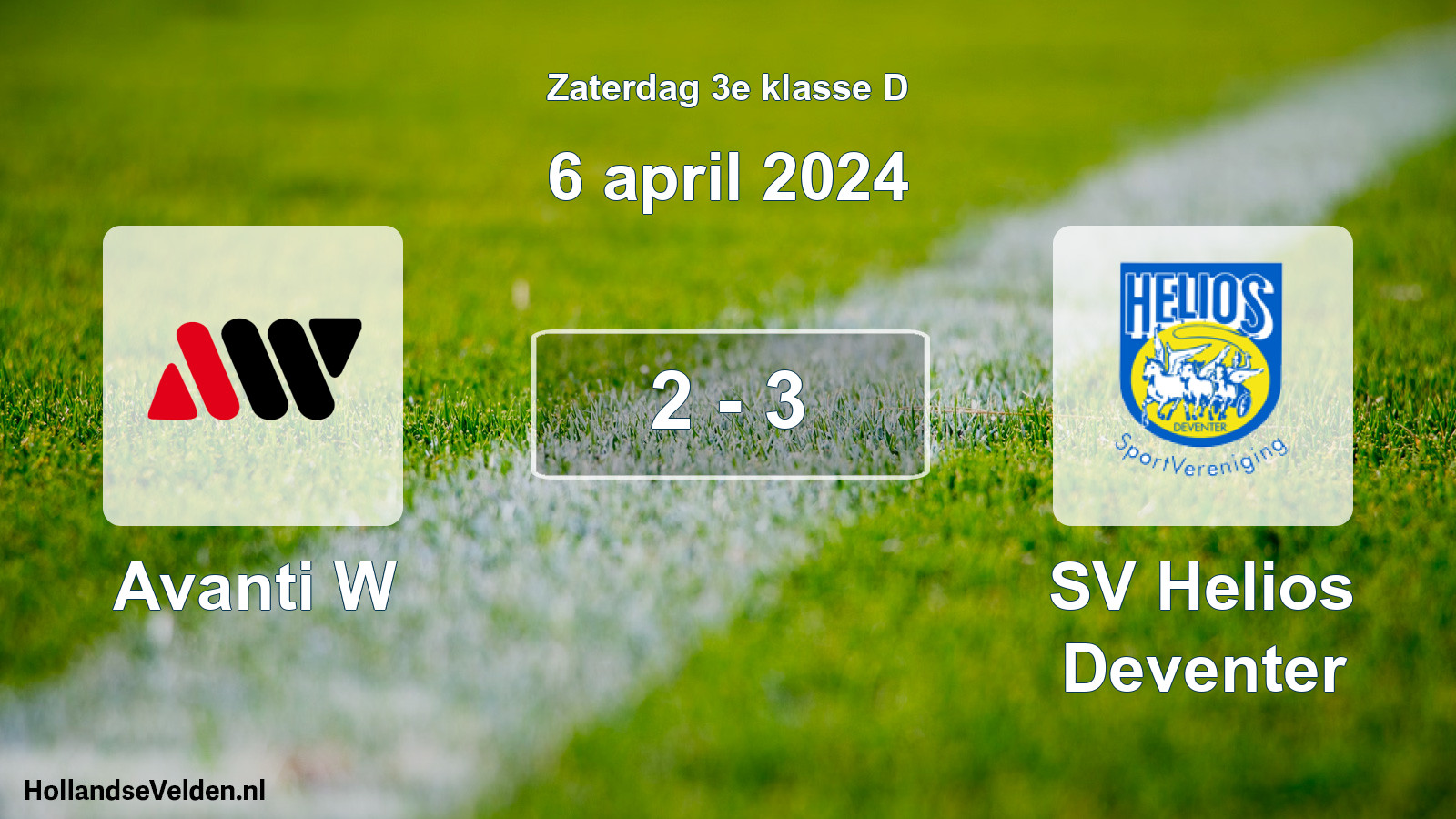 Total number of matches played: Avanti W - SV Helios Deventer 2 - 3 (6 April 2024)