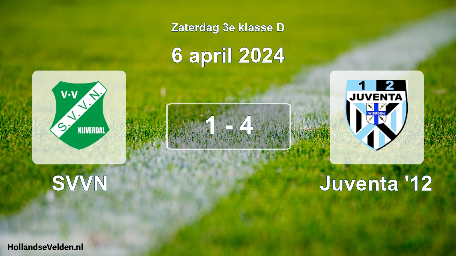 Total number of matches played: SVVN - Juventa '12 1 - 4 (6 April 2024)