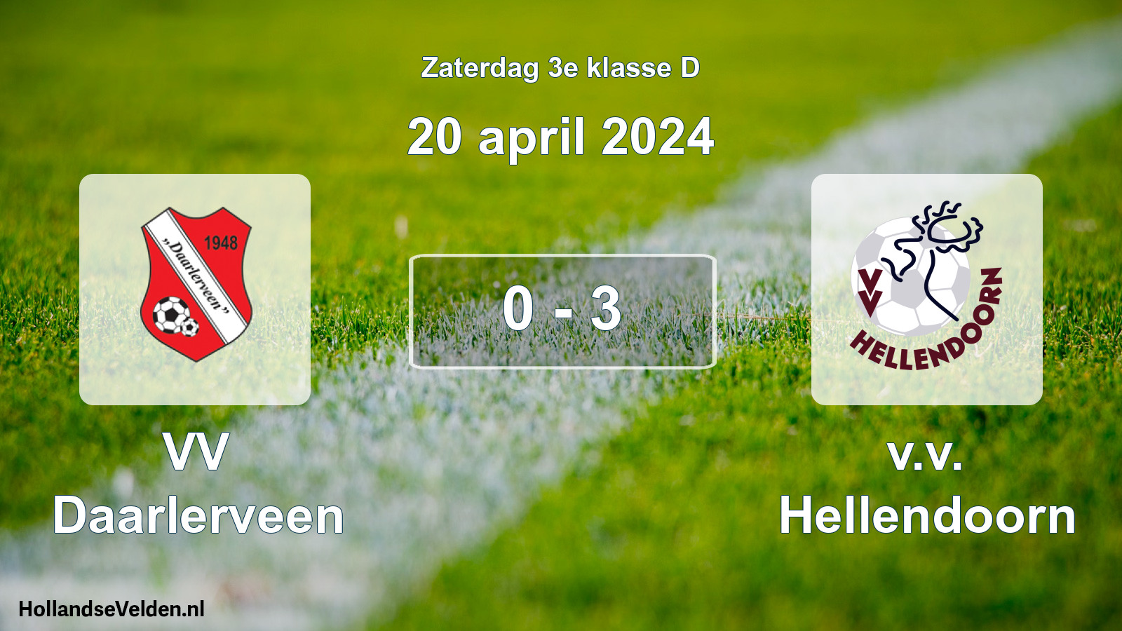 Total number of matches played: VV Daarlerveen - v.v. Hellendoorn 0 - 3 (20 April 2024)