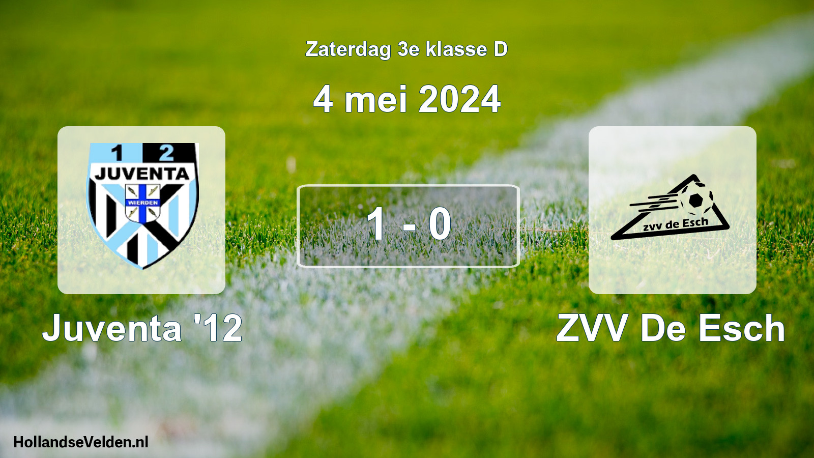 Total number of matches played: Juventa '12 - ZVV De Esch 1 - 0 (4 May 2024)