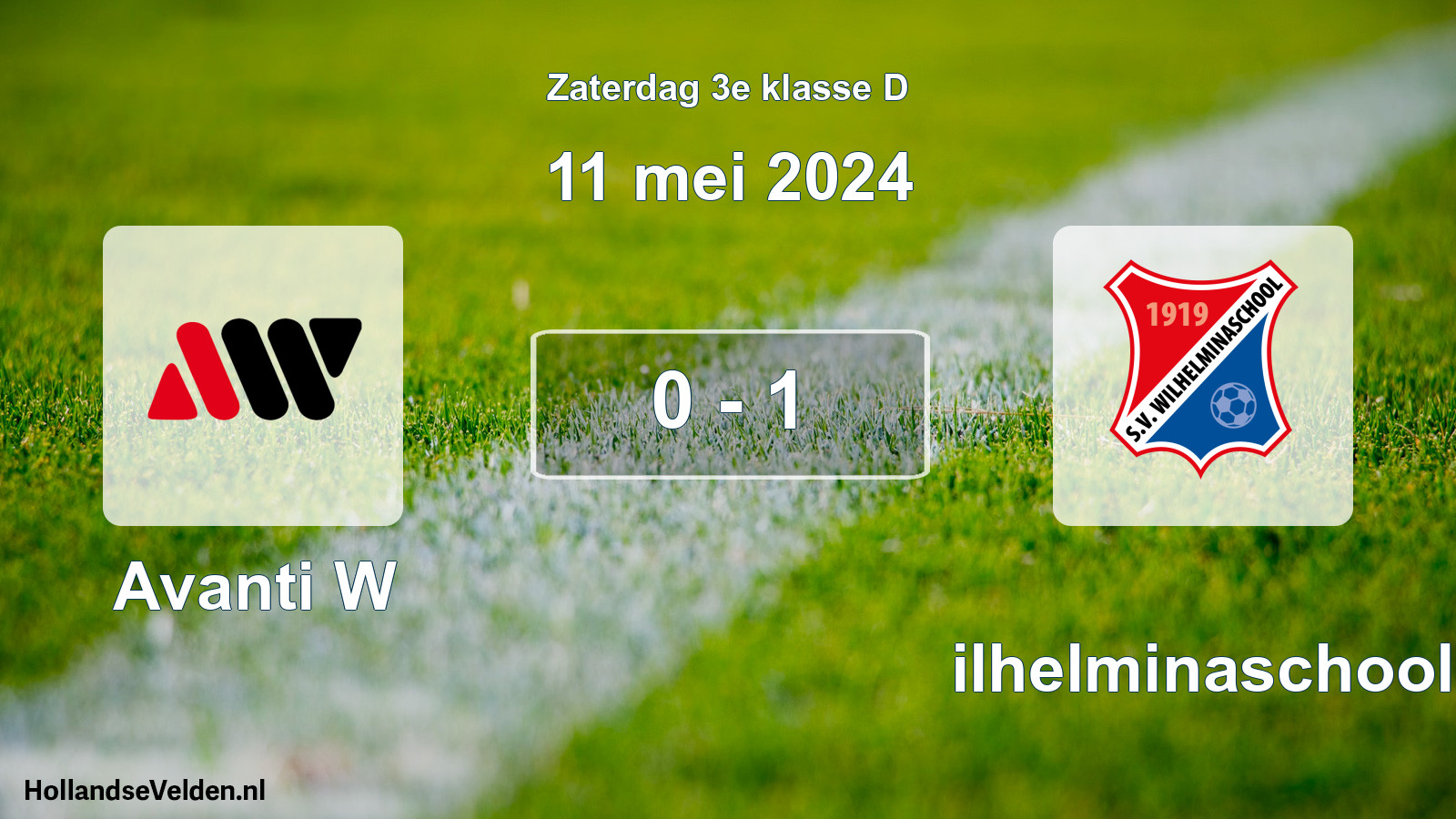 Total number of matches played: Avanti W - Wilhelminaschool 0 - 1 (11 May 2024)