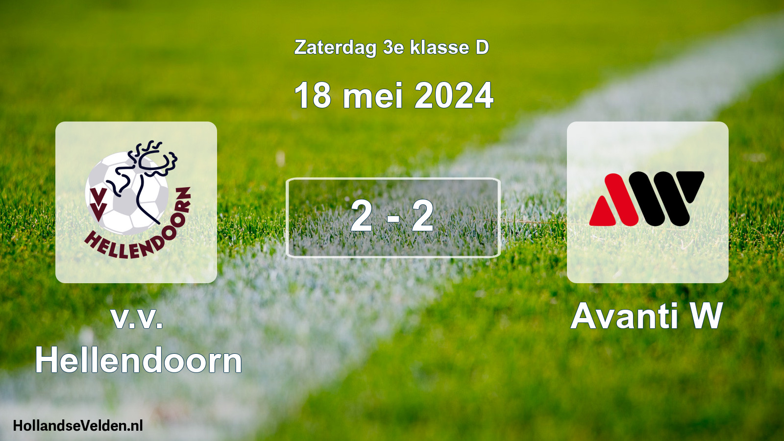 Total number of matches played: v.v. Hellendoorn - Avanti W 2 - 2 (18 May 2024)