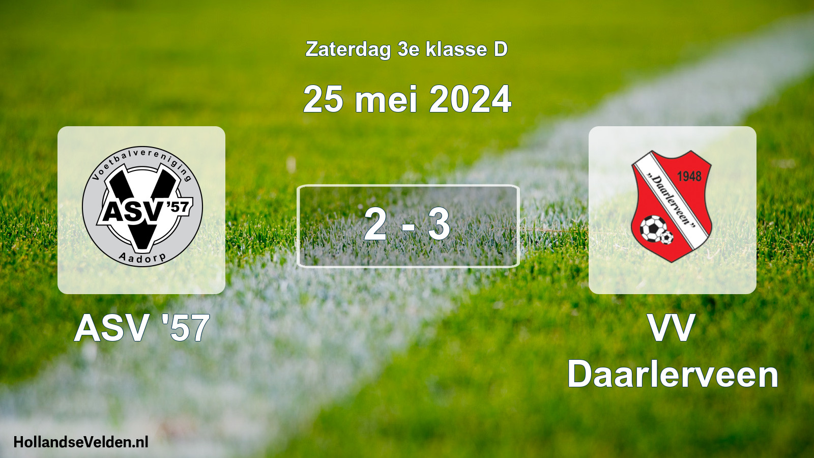 Total number of matches played: ASV '57 - VV Daarlerveen 2 - 3 (25 May 2024)