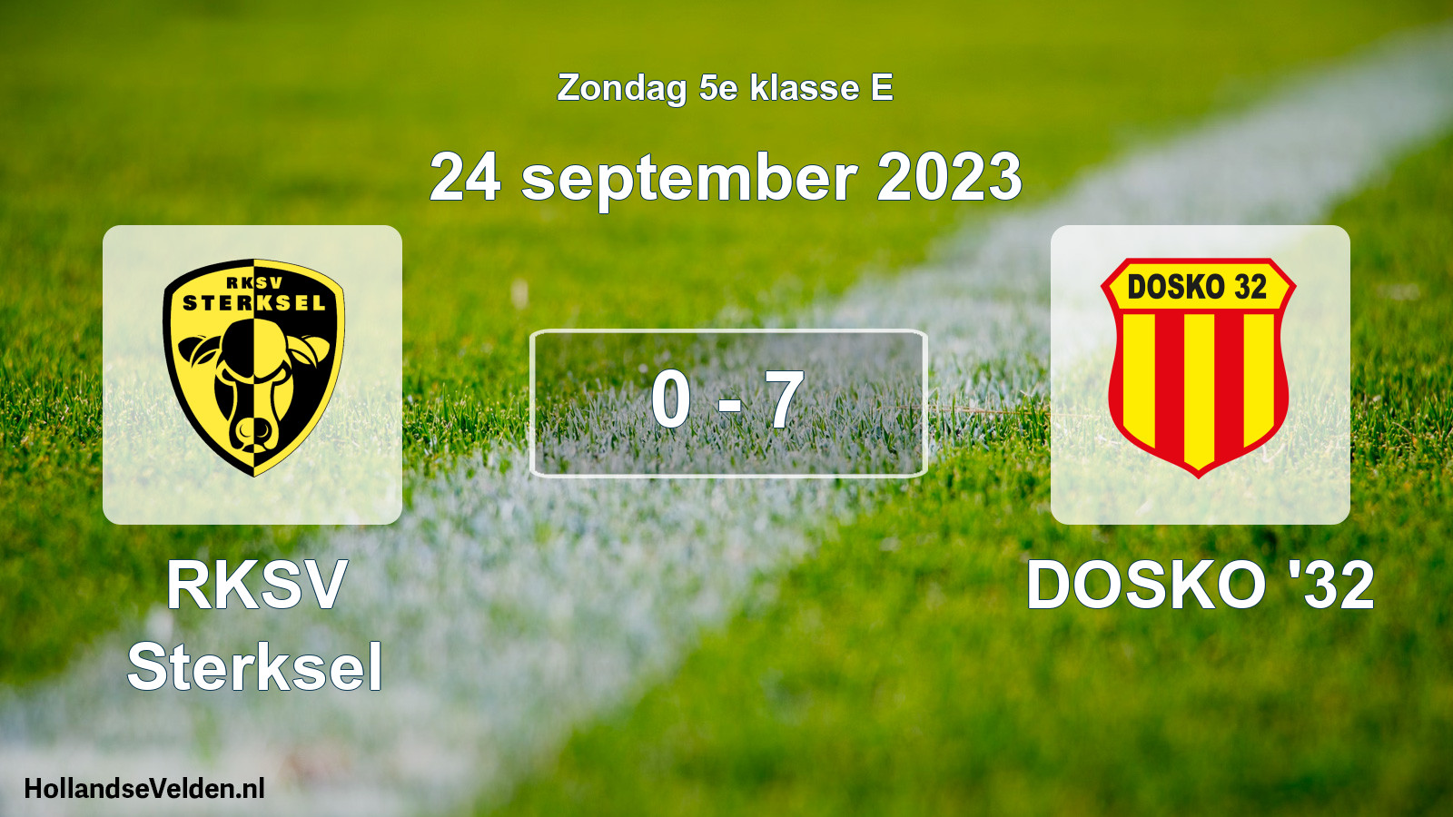Total number of matches played: RKSV Sterksel - DOSKO '32 0 - 7 (24 September 2023)