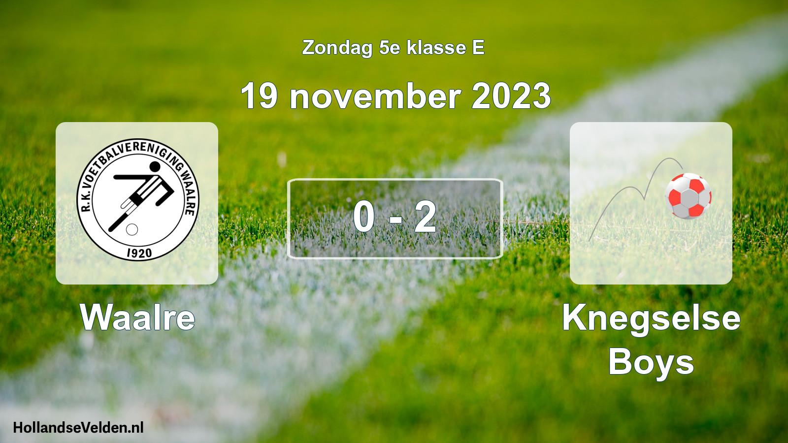 Total number of matches played: Waalre - Knegselse Boys 0 - 2 (19 November 2023)