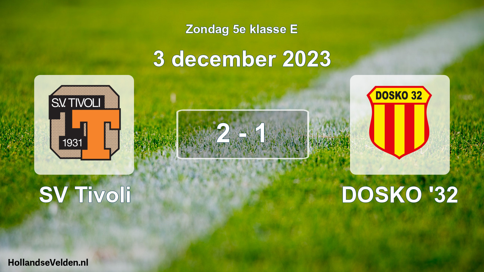Total number of matches played: SV Tivoli - DOSKO '32 2 - 1 (3 December 2023)
