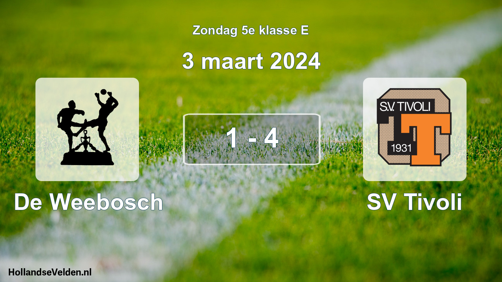 Total number of matches played: De Weebosch - SV Tivoli 1 - 4 (3 March 2024)